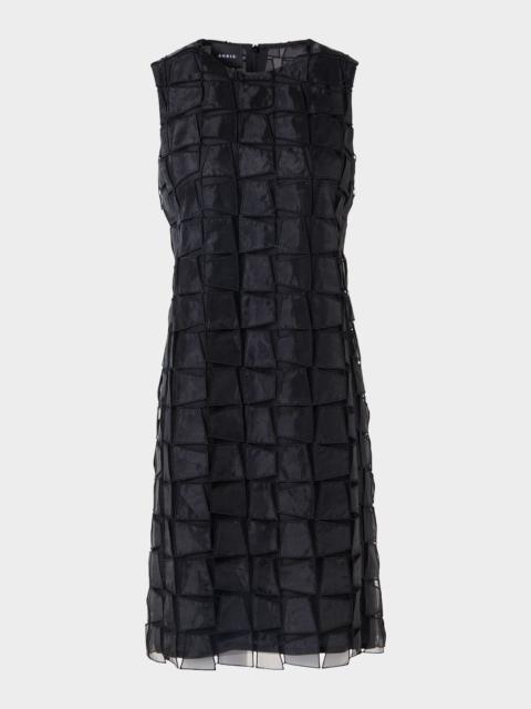 AKRIS Embroidered Organza Sheath Dress