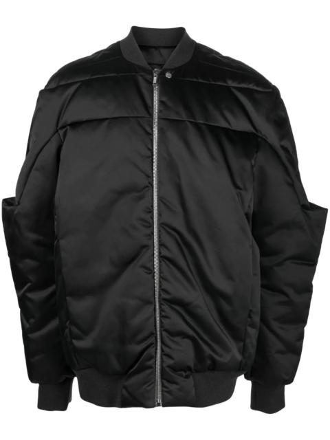 Gridered goose-down bomber jacket