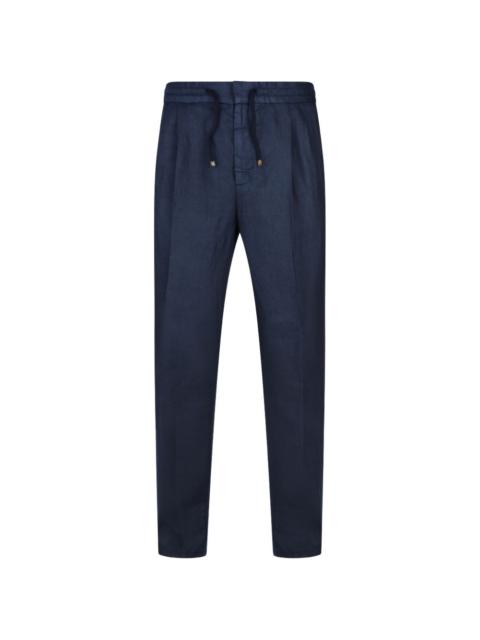 Brunello Cucinelli linen drawstring trousers