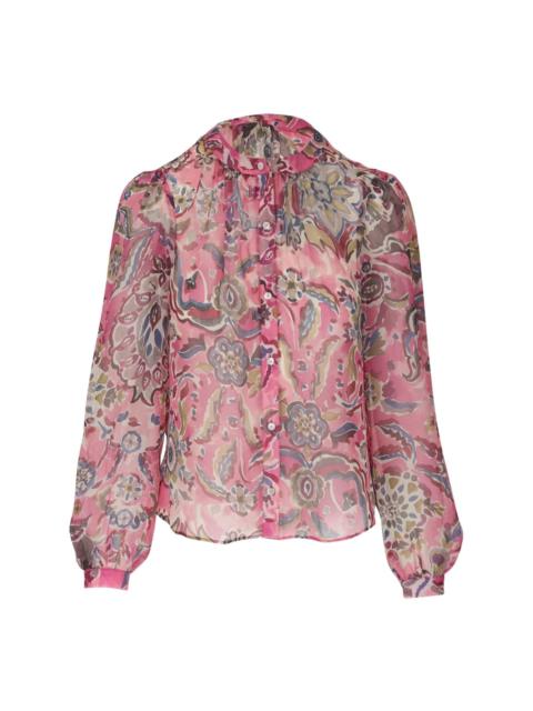 VERONICA BEARD Ashlynn floral silk blouse