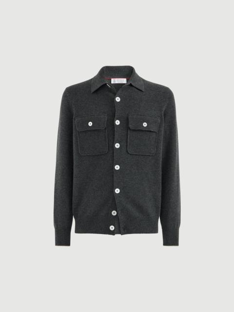 Brunello Cucinelli Cashmere shirt-style cardigan with chest pockets