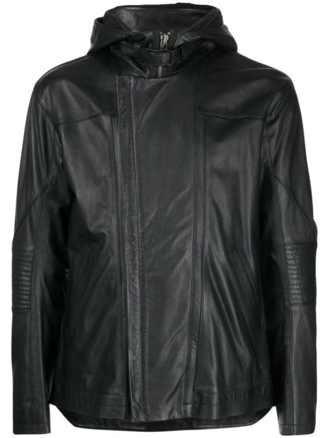 Helmut Lang photograph-print leather jacket