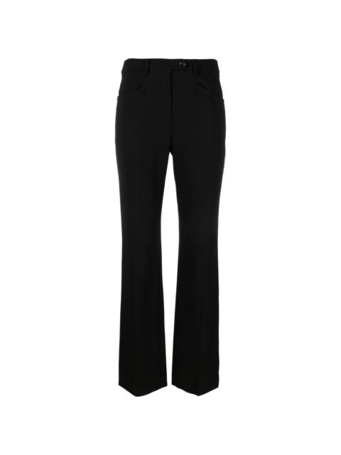 mid-rise straight-leg trousers