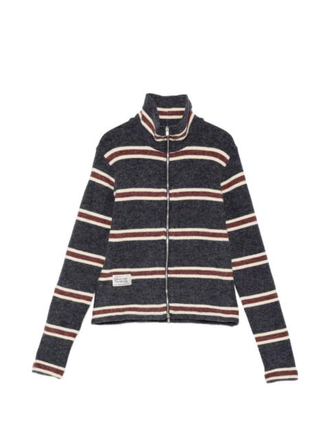 Song for the Mute striped zip-up sweater