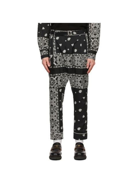 sacai Black Archive Print Mix Trousers