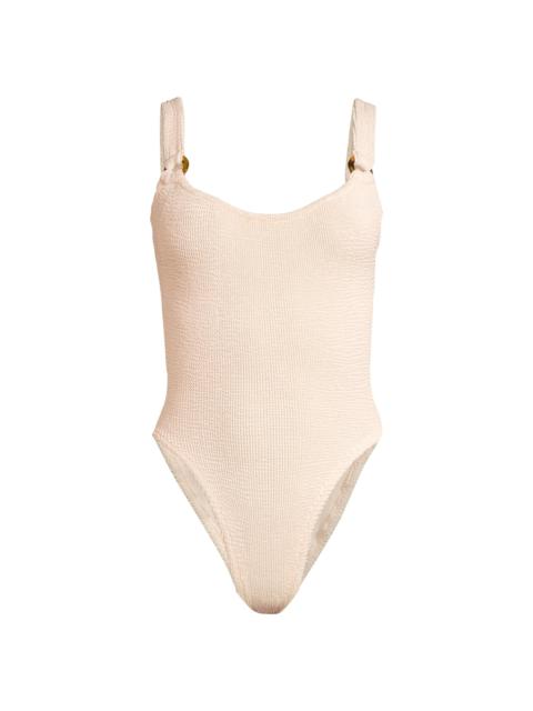Hunza G Women's Domino One-Piece Swimsuit - Blush
