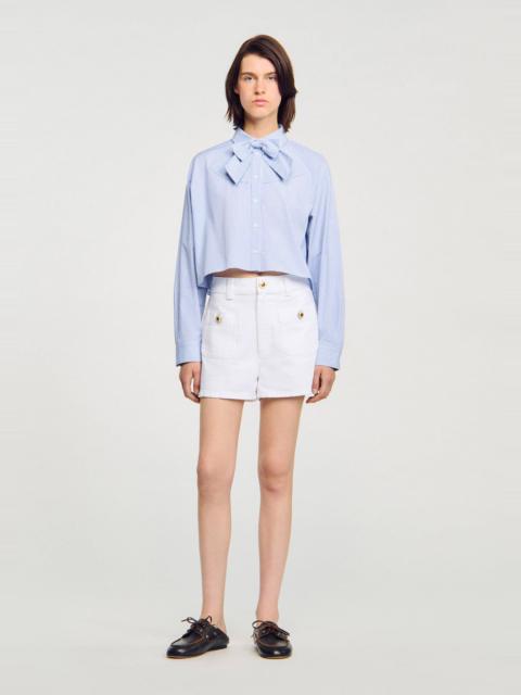 Sandro BOW COLLAR SHIRT