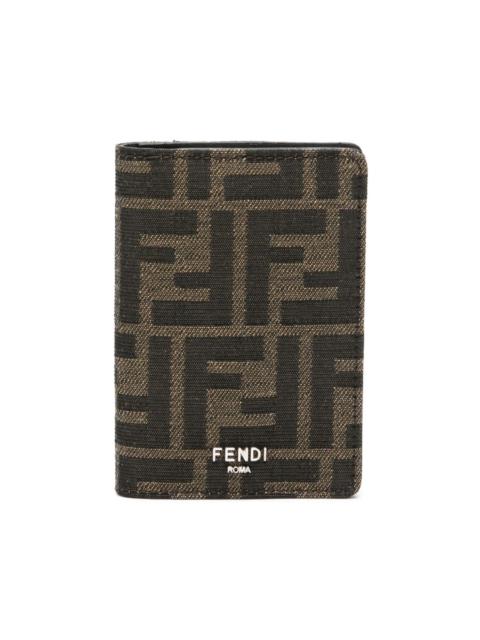 FF-jacquard leather wallet