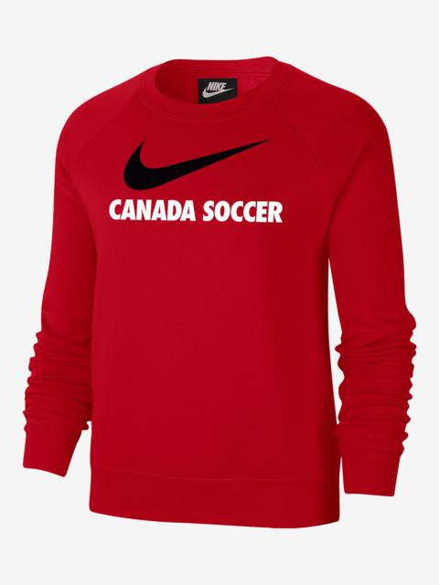 Nike Women's Canada Fleece Varsity Crew-Neck Sweatshirt