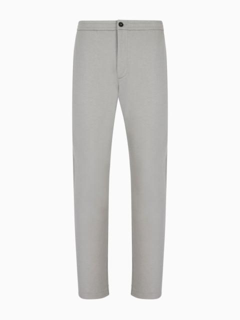 Trousers in pure Casentino cashmere jersey