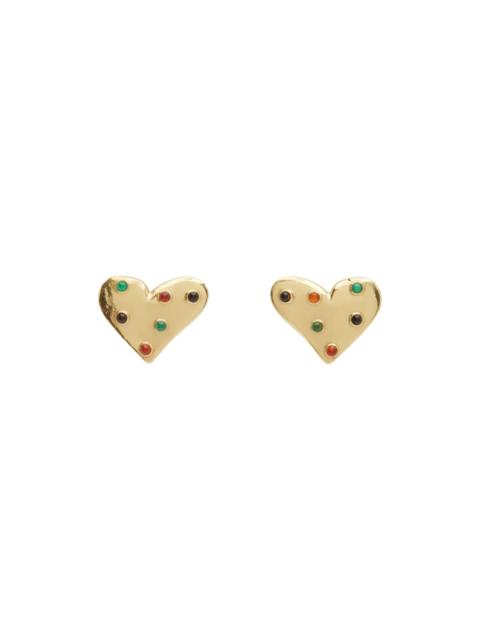 ALÉMAIS Atomic Heart Mini Stone Studs