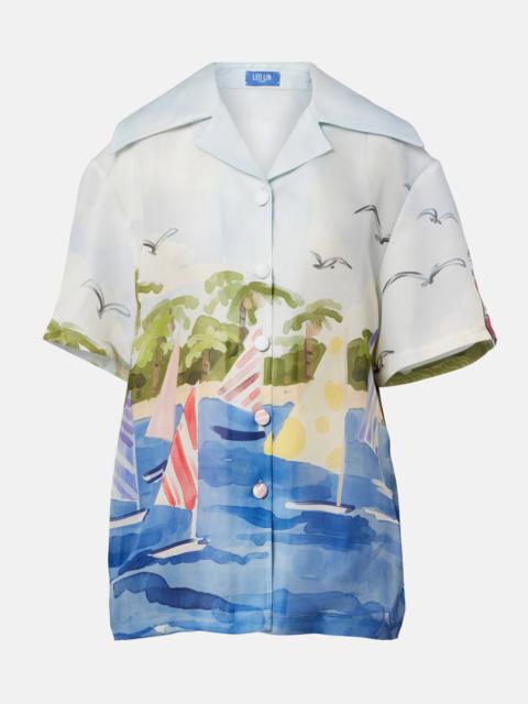 LEO LIN Casey printed silk shirt