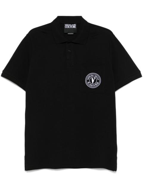 VERSACE JEANS COUTURE V-Emblem Polo Shirt