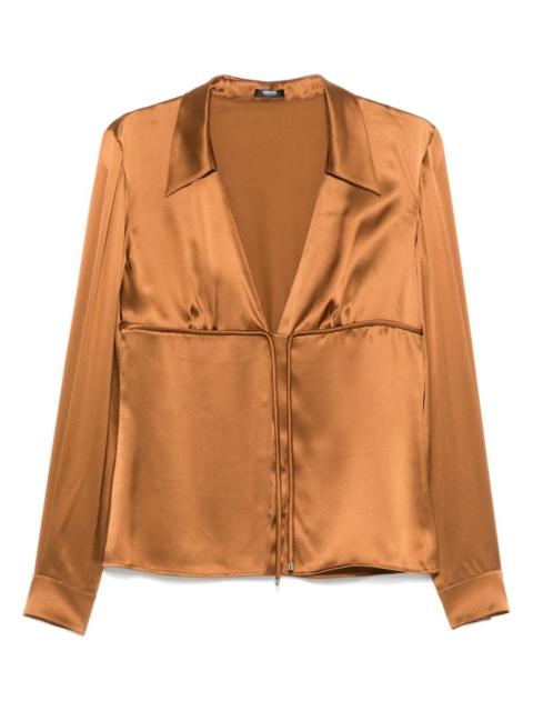 VERSACE tie-front blouse