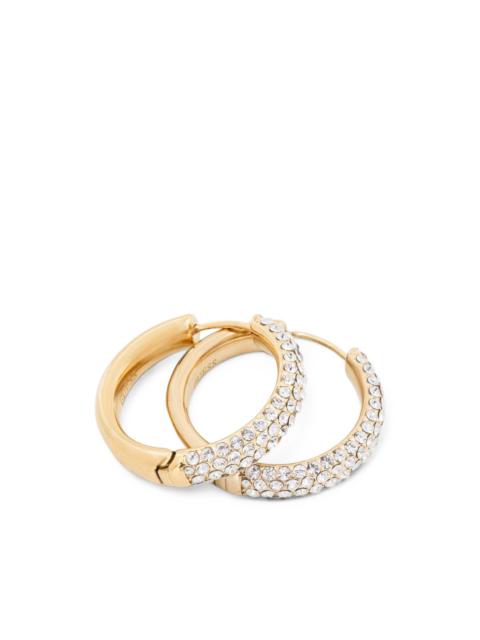 GUESS USA crystal-embellished hoop earrings