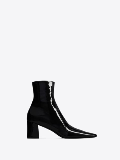 SAINT LAURENT rainer zipped boots in patent leather
