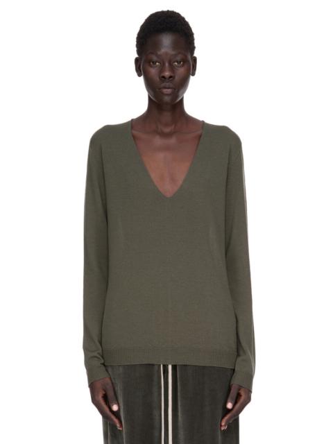 Rick Owens V-neck long-sleeve sweat