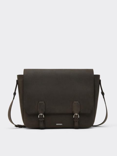 Ferrari Waxed Leather Messenger Bag