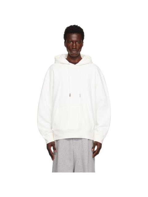 Wooyoungmi White Metallic Graphic Hoodie