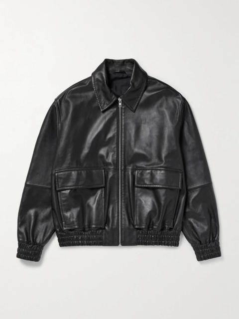 Studio Nicholson Piston Leather Bomber Jacket