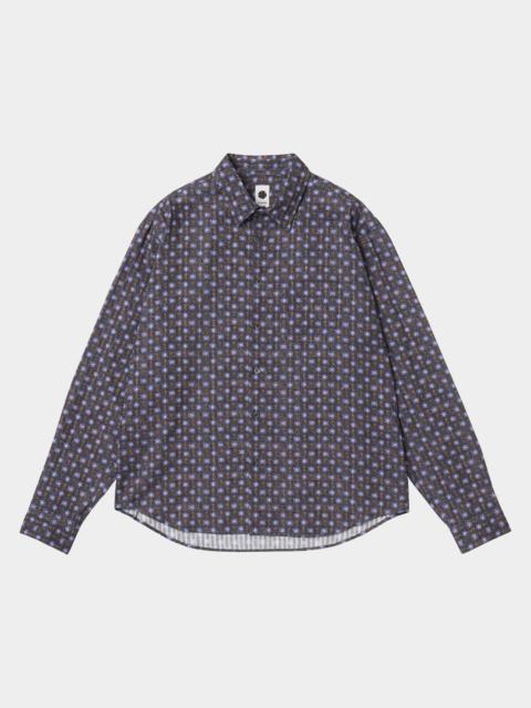 vowels Men's Floral Dobby Shirt