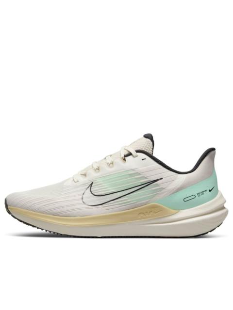 Nike Nike Air Zoom Winflo 9 Wear-resistant Shock Absorption Low Tops White Green 'Light White Yellow' DV