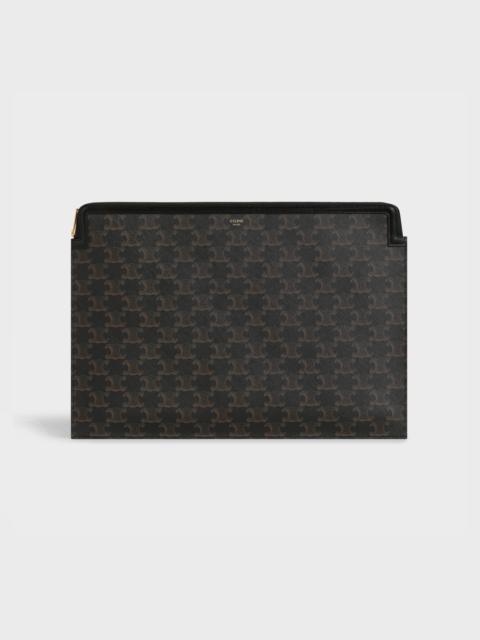CELINE Document Holder in Triomphe canvas and calfskin