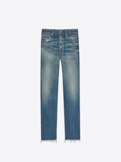 SAINT LAURENT straight-fit jeans in blue denim