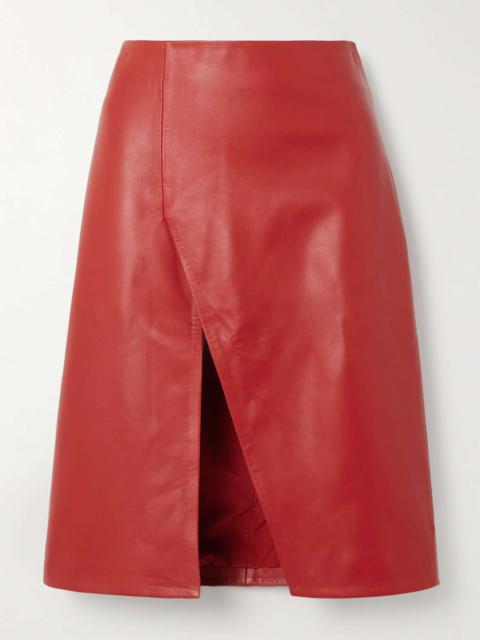 Loulou de Saison Ekare leather skirt Red