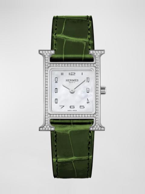 Hermès Heure H Watch with Diamonds, 25mm
