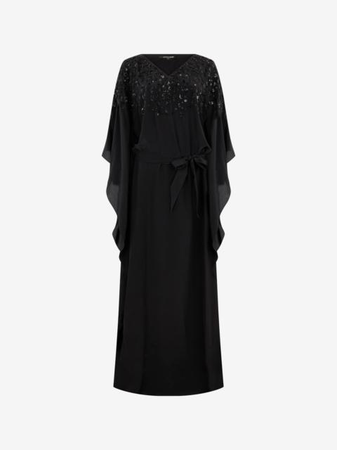 Roberto Cavalli Silk Maxi Dress with Embellished Detail