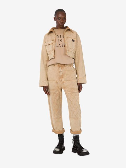 Moschino GARMENT-DYED DRILL JACKET