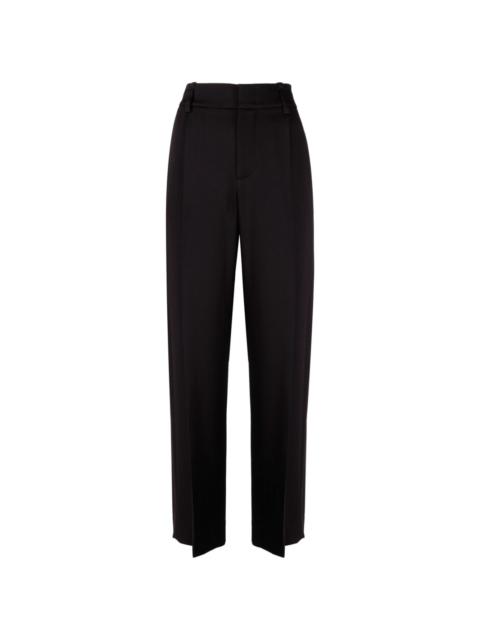 high-waist wide-leg trousers