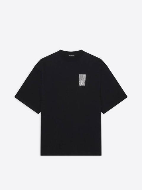 Barcode Wide Fit T-shirt  in Black
