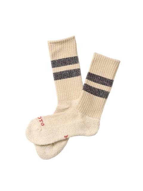 ROTOTO® R1589 Pile Stripe Marl - Beige/Black