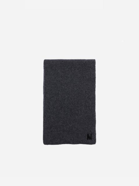 MSGM Ribbed scarf with embroidered logo