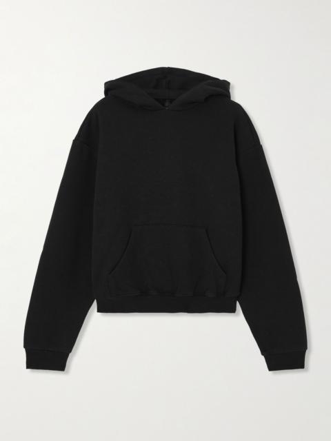 SKIMS Cotton-blend jersey hoodie - Onyx Black