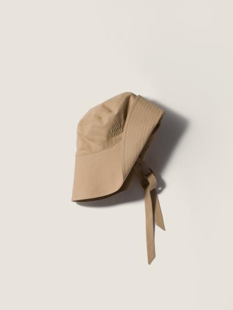 Miu Miu Wide-brimmed poplin bucket hat