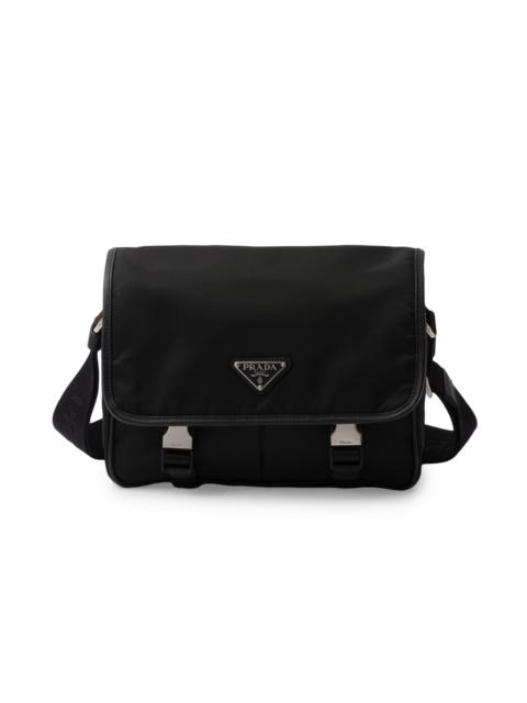 Prada Men's Re-Nylon and Saffiano Leather Shoulder Bag - Black