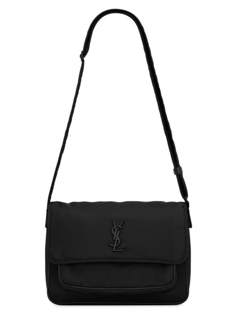 SAINT LAURENT Men's Niki Messenger Bag In Econyl - Black