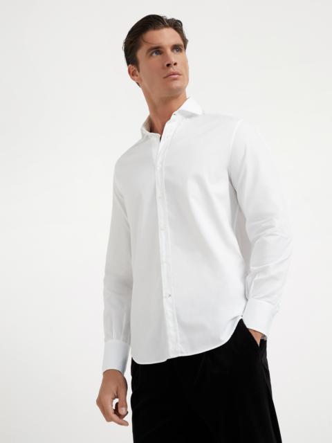 Brunello Cucinelli Twill basic fit shirt with spread collar