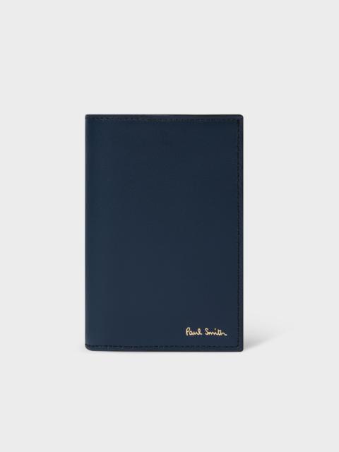 Paul Smith Dark Blue 'Signature Stripe' Interior Credit Card Wallet