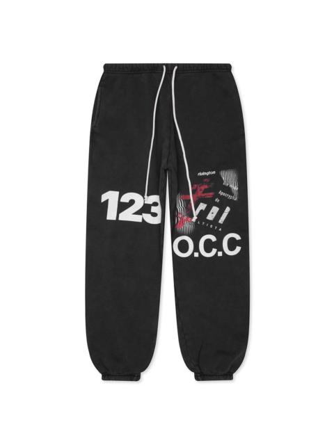 RRR123 APOCRYPHA ENEMY SWEATPANT - MECHANIC BLACK