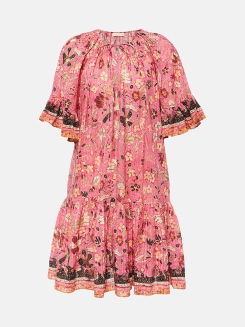 Malie floral cotton-blend minidress