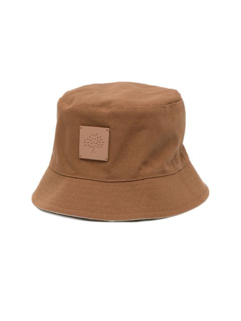 Mulberry logo-patch cotton bucket hat