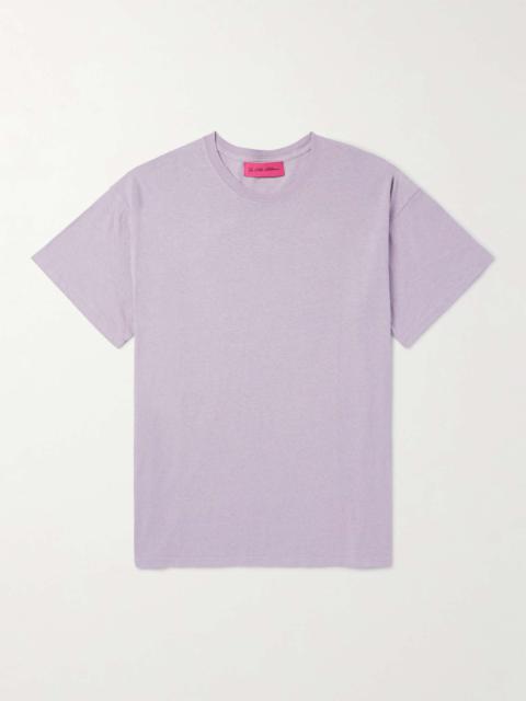The Elder Statesman Printed Cotton and Linen-Blend Jersey T-Shirt