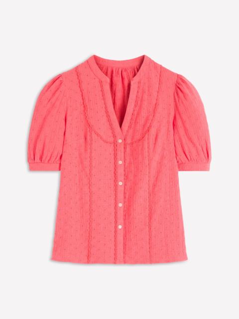 BODEN Trim Insert Double Cloth Top-Rosebud