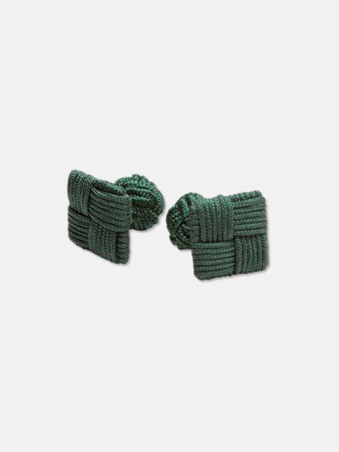 J. PRESS OLIVE COMBO KNOT CUFFLINKS