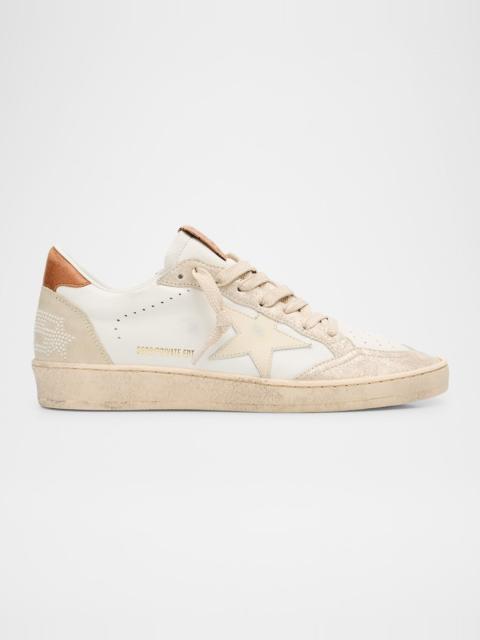 Golden Goose Ball Star Pearly Glitter Low-Top Sneakers
