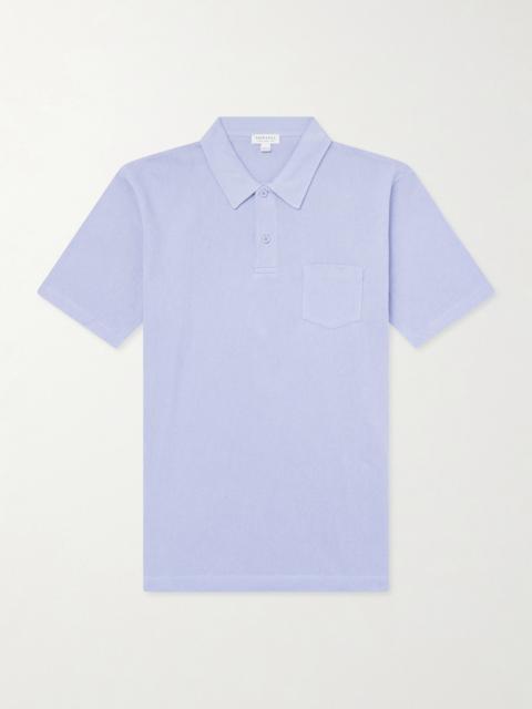Sunspel Riviera Cotton-Mesh Polo Shirt